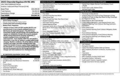 2025 Chevrolet Equinox EV RS
