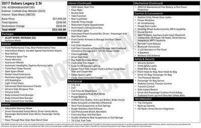 2017 Subaru Legacy Base