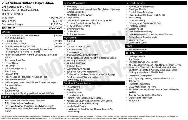 2024 Subaru Outback Onyx Edition
