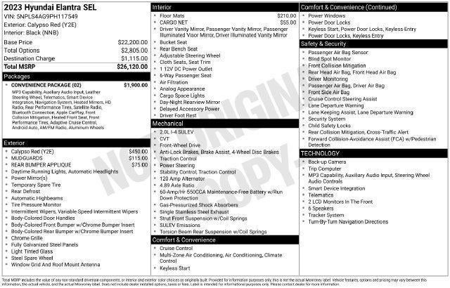 2023 Hyundai Elantra SEL