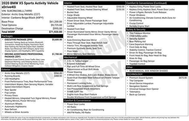 2020 BMW X5 xDrive40i