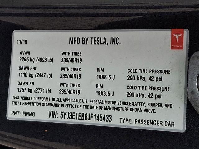 2018 Tesla Model 3 Long Range Battery