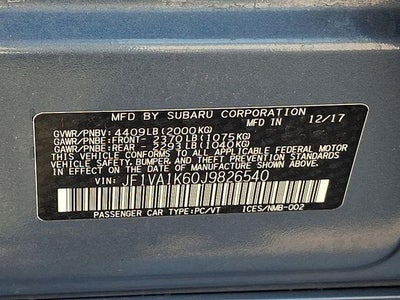 2018 Subaru WRX Limited