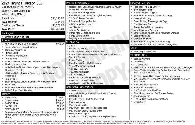 2024 Hyundai Tucson SEL