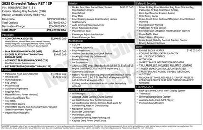 2025 Chevrolet Tahoe RST