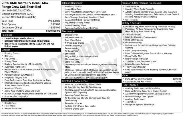 2025 GMC Sierra EV Max Range Denali