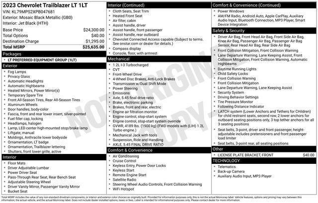 2023 Chevrolet Trailblazer LT