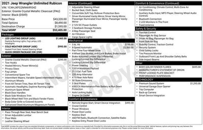 2021 Jeep Wrangler Unlimited Rubicon 4X4