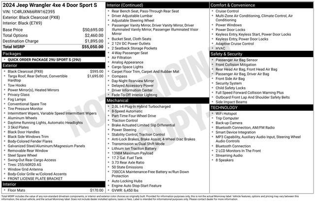 2024 Jeep Wrangler 4xe Sport S 4xe