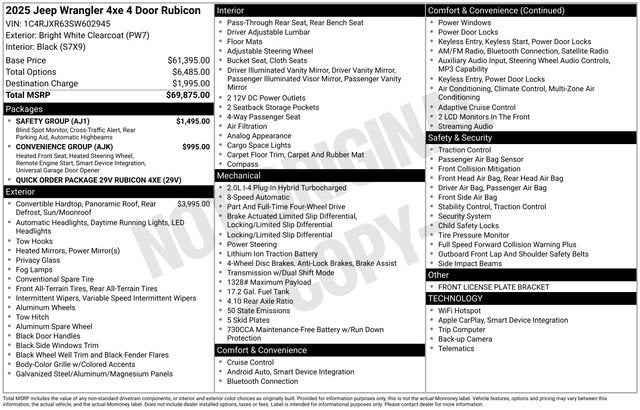 2025 Jeep Wrangler 4xe Rubicon