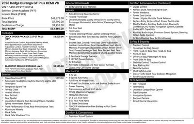 2026 Dodge Durango GT Plus HEMI V8