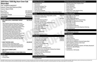 2025 RAM 1500 Big Horn Crew Cab 4x4 5'7" Box