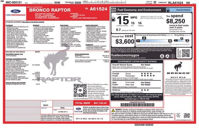 2024 Ford Bronco Raptor