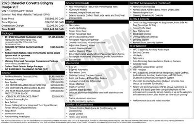 2023 Chevrolet Corvette Stingray 2LT