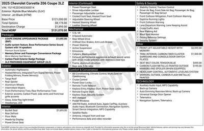 2025 Chevrolet Corvette Z06 2LZ