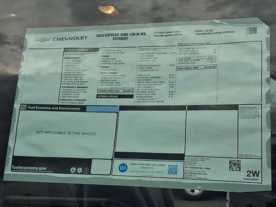 2025 Chevrolet Express Cutaway 3500 1WT