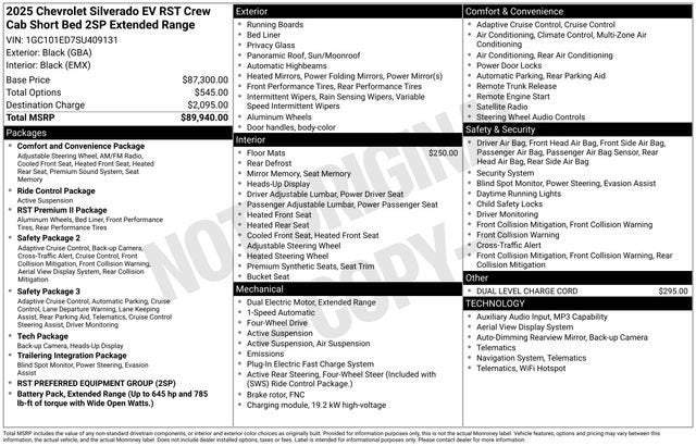 2025 Chevrolet Silverado EV RST - Extended Range