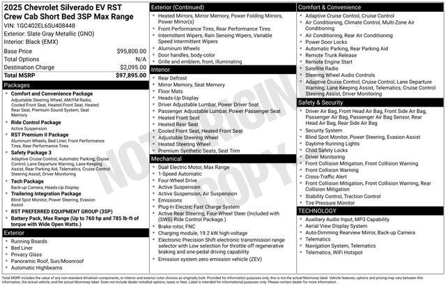 2025 Chevrolet Silverado EV RST - Max Range