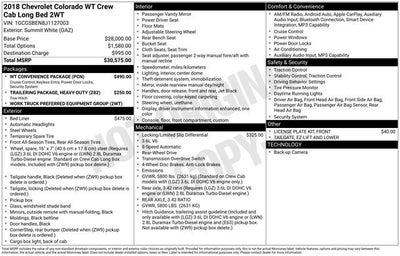 2018 Chevrolet Colorado 2WD Work Truck