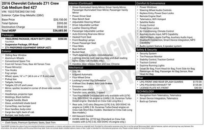 2016 Chevrolet Colorado 4WD Z71