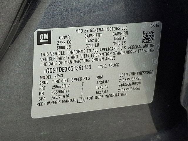 2016 Chevrolet Colorado 4WD Z71