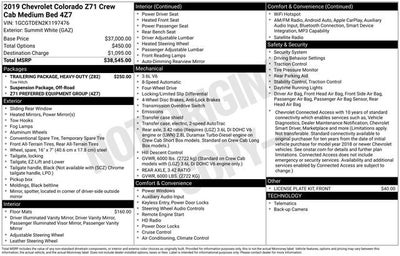 2019 Chevrolet Colorado 4WD Z71