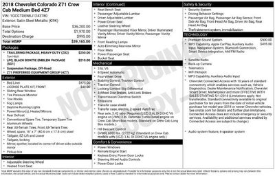 2018 Chevrolet Colorado 4WD Z71