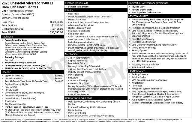 2025 Chevrolet Silverado 1500 LT (2FL)