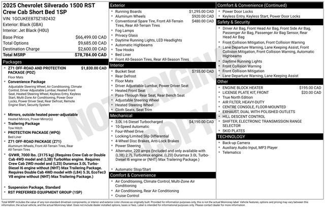2025 Chevrolet Silverado 1500 RST