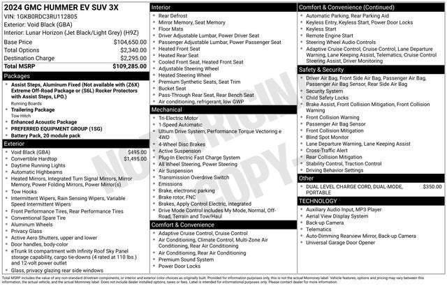 2024 GMC HUMMER EV SUV 3X