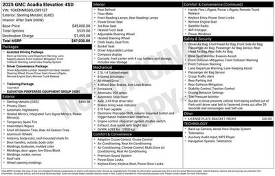 2025 GMC Acadia Elevation