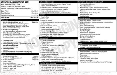 2026 GMC Acadia Denali