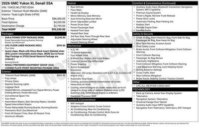 2026 GMC Yukon XL Denali