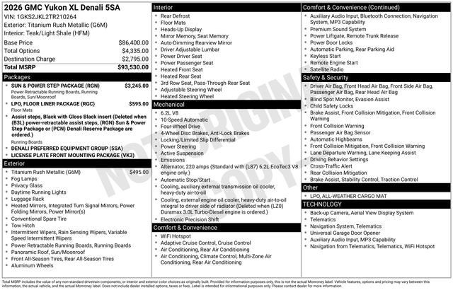 2026 GMC Yukon XL Denali