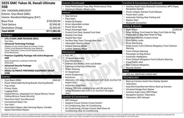 2025 GMC Yukon XL Denali Ultimate