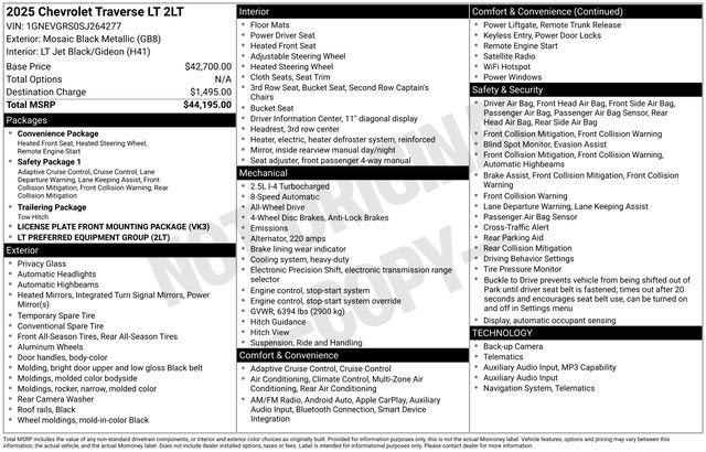 2025 Chevrolet Traverse LT
