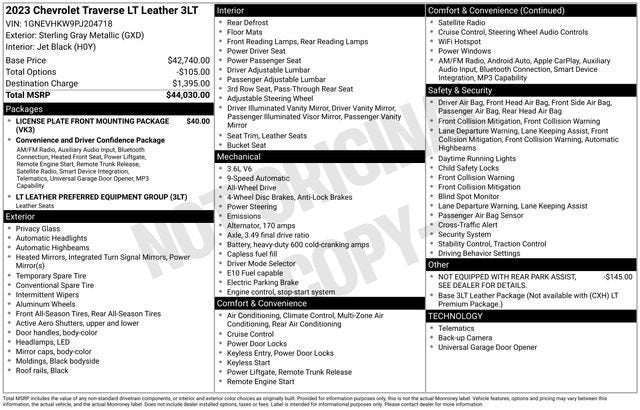 2023 Chevrolet Traverse LT Leather
