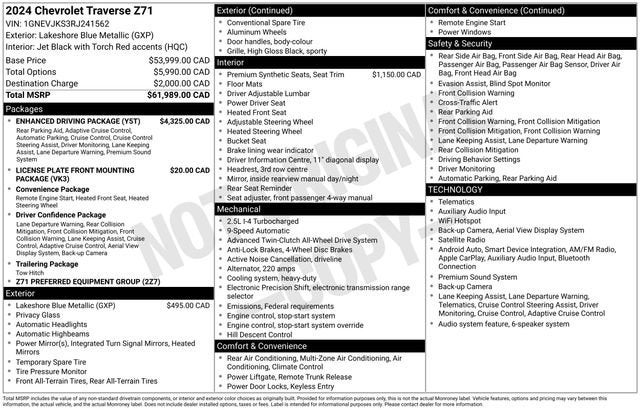 2024 Chevrolet Traverse Z71
