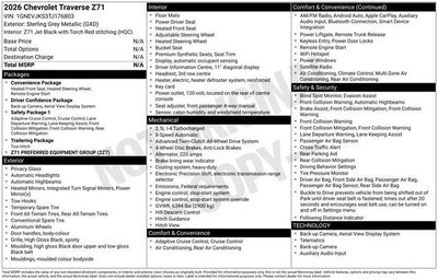2026 Chevrolet Traverse Z71
