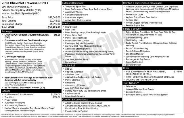 2023 Chevrolet Traverse RS