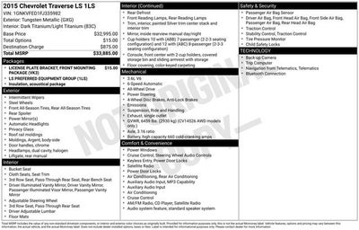 2015 Chevrolet Traverse LS