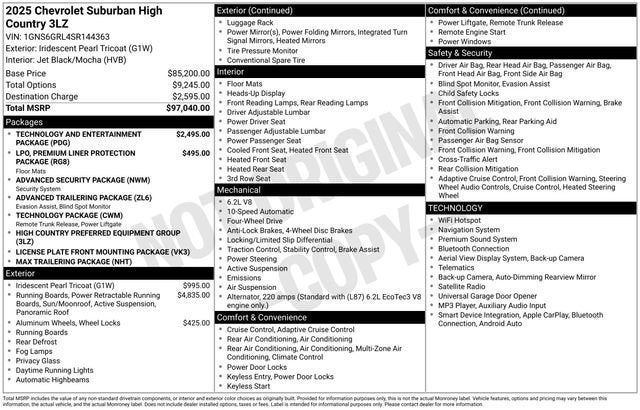2025 Chevrolet Suburban High Country