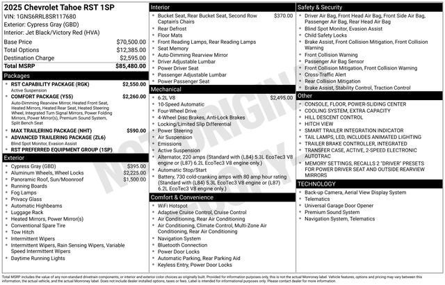 2025 Chevrolet Tahoe RST