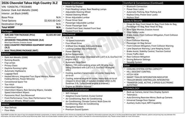2026 Chevrolet Tahoe High Country