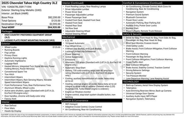 2025 Chevrolet Tahoe High Country