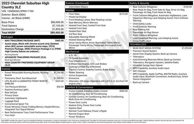 2023 Chevrolet Suburban High Country