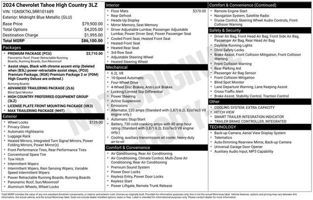 2024 Chevrolet Tahoe High Country