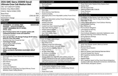 2026 GMC Sierra 2500 HD Denali Ultimate