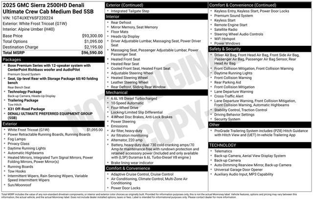2025 GMC Sierra 2500 HD Denali Ultimate