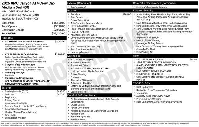2026 GMC Canyon AT4